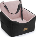 JOEJOY Dog Car Seats for Small Medium Dogs Under 35lbs, Dog Booster Seat with Detachable Washable Cover and Cushion, Memory Foam Pet Car Seat with Safety Belt and Storage Pockets (BP) by JOEJOY