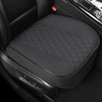 West Llama Linen Front Car Seat Cover Protector Anti-Slip Bottom Seat Cover Fits 95% of Vehicles,Wrapping Around The Bottom,Diamond Pattern(Black-2Pcs) by WESTLLAMA