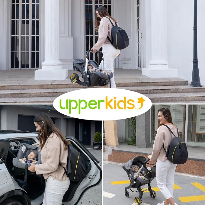 Storage Bag for Doona Infant Car Seat Stroller, Large Capacity Diaper Bag | Wearable Backpack, Stroller Organizer, Easy Access Zipper, Water-Repellent Lightweight Baby Spring Travel Essentials - Image 8