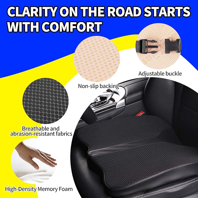 Car Seat Cushion, Comfort Memory Foam Seat Cushion for Driving - Image 5