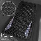 CAR PASS Dazzle Colour Change Car Mats Diamond Floor Mats Full Set Anti-Slip 3D Rhombus Waterproof Universal Trim Fit Liner Glitter Crystal Sparkly Shining Rhinestone Girl Women SUV Sedan Van Colorful - Image 3