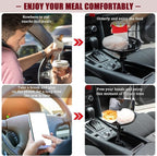 Frienda Car Cup Holder Tray, Eating Table with Phone Slot, 360 Swivel | Universal Fit Vehicle Boats Golf Carts, Adjustable Height Angle, Lap Dining Surface Adults Drivers, Durable Black Finish - Image 5