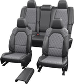 redblue Custom Fit Toyota Corolla Seat Covers for 2020-2022 L/LE | Black and Gray leather Seat Covers Full Set, Fit 2020 2021 2022 corolla L LE, Front and Rear Car Seat Cover - Image 9