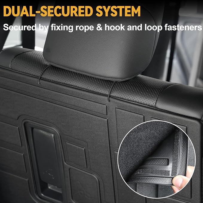 Cargo Mat for 2024-2026 Toyota Land Cruiser Accessories | Full-Coverage Cargo & Backrest Protection, Odorless TPE, All-Weather Protection, Folds with Rear Seats, 3D Custom Fit - Image 6