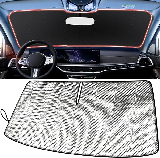 Windshield Sun Shade for Honda Civic 2022-2026 | Custom Fit, Car Front Window Cover, Foldable Sunshade, 5-Layer Thermal Insulation, Blocks Heat & UV Rays, Keep Car Cool by LungsiMotor