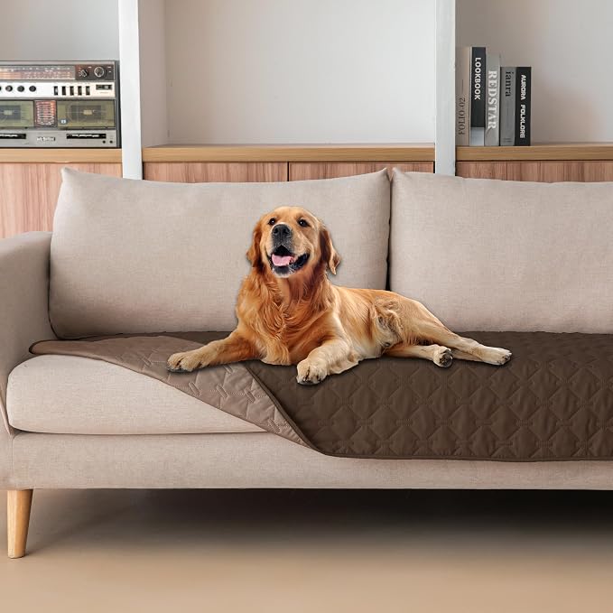 gogobunny Waterproof Blanket, Couch Covers for Dogs, Reversible Protector | 3X Stronger Leakproof, Scratch Proof Durable Furniture Protection, Stain Resistant, Washable, 30x70 Inch Dark/Light Chocolate by gogobunny