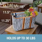 CleverMade Collapsible Tote LUXE, 30L Structured Tote Bag with Handles | Pack It All Without the Floppy-Bag Fight | Steel Rim Stays Open, Soft Grips Carry 30 lb, and Tote Folds to 1.5 Inches - Image 6