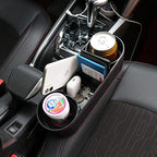 Car Console Side Seat Gap Organizer with Cup Holder, Black | Front Seat Organizer, Console Side Pocket, Cell Phone Holder, Coin Bucket, Car Storage Box, Universal Fits, Easy Installation - Image 4
