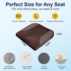 kingphenix Memory Foam Car Seat Cushion for Driving Comfort and Office Use | Coccyx & Lower Back Pressure Relief, Non-Slip 4D Mesh Seat Cushion for Cars, Trucks, SUVs, Long Drives & Office Chairs, Brown - Image 6
