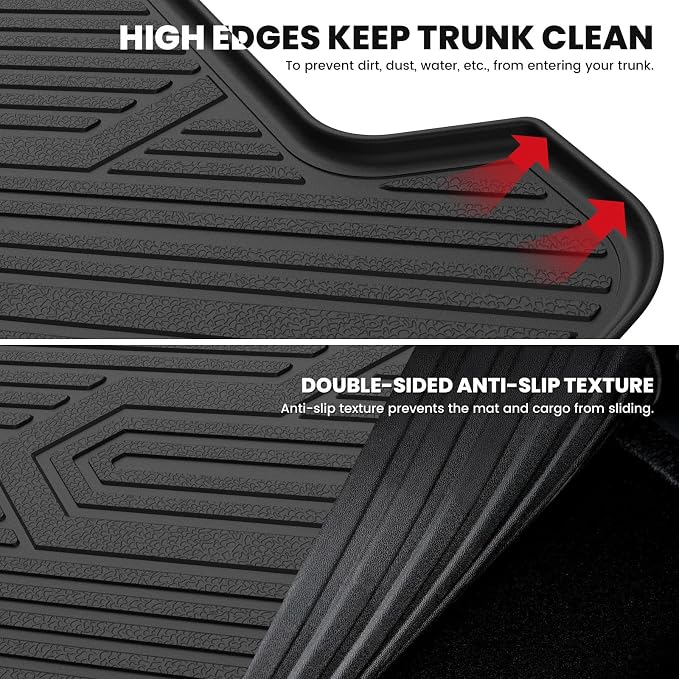 LASFIT Cargo Mat for Kia EV6 2024 2023 2022 | All Weather TPE Custom Fit Cargo Trunk Mat Accessories, Black - Image 5