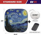 Gven Windshield Sun Shade for Car 2-Piece Foldable Sunshade for Front Windows, Blocks UV Rays, Automotive Interior Sun Protection Car Summer Accessories（Starry Night,S） - Image 2