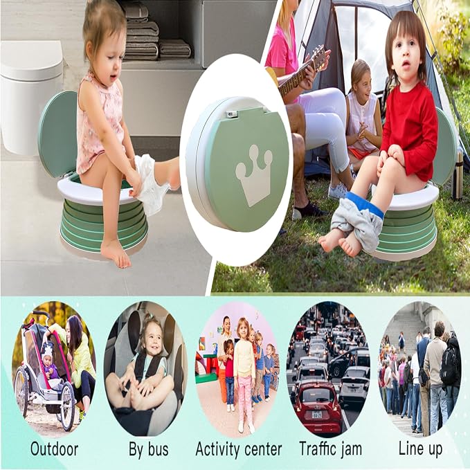 SunnySmile,Travel Potty,Car Potty for Toddler,Portable Toilet for Kids | Portable Toilet for Kids with 45 Liners,for Toddler Travel, Camping, Foldable, Indoor/Outdoor Use - Image 3