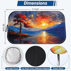 Car Windshield Sun Shade UV Reflector Foldable Front Window SUV | Blocks 98% UV Rays,Keep Interior Cool,Universal Fits Hatchback,Truck,MPV,Storage bag,57"L x 31.5"W,Car Summer Accessories - Image 2