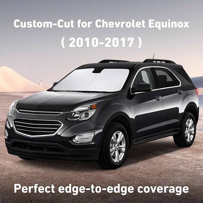 EcoNour Windshield Sunshade Compatible for Chevrolet Equinox 2010-2016 2017 | Sun Visor for Front Windshield & Window Sun Shade Cover, UV Heat Blocker & Protector, Car Accessories - Image 2