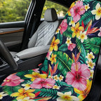 Tropical Hibiscus Car Seat Towel Sweat Auto Seat Towel Protector | Hibiscus Floral Auto Front Seat Protector with Storage Bag Car Interior Accessories Sweat Car Seat Cushion Towel - Image 3