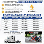 EcoNour Truck 2-Pack Side Window Shade | Stretchable & Breathable Mesh | Privacy Blackout Sunshade for Semi Truck - Kenworth T680 / Peterbilt 589, Peterbilt 579 (XXXL 30" x 48") - Image 4