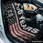 Horeset Vintage American Flag Car Seat Towel Cover – Patriotic Design Sweat Proof Seat Protector, Quick-Dry & Breathable for SUV Trucks Cars Sedan Van 250th Anniversary - Image 2