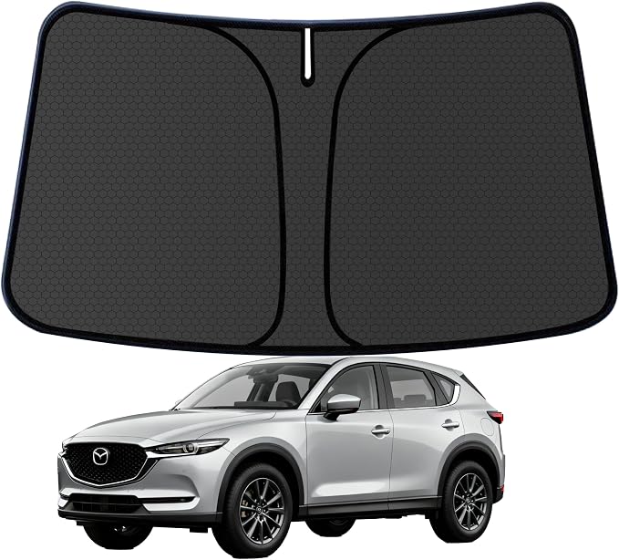 CX50 Windshield Sun Shade for Mazda CX-50 CX50 2023-2024 2025 Blocks UV Rays Accessories,1:1 Custom Foldable Thickened Wear-Resistant Front Window Sunshade Visor,Keeps Your Car Cooler by Achaltiza