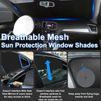 3PCS Car Window Shades Front Windshield Sun Shade Foldable Window Shade Custom Fit for 2017-2024 Toyota 4Runner Accessories Car Shades for Front Windows Anti-UV Rays Block Heat - Image 5