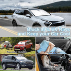 3PCS Car Window Shades Front Windshield Sun Shade Foldable Window Shade Custom Fit for 2023 KIA sportage Accessories Car Shades for Front Windows Anti-UV Rays Block Heat - Image 6
