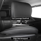 EKR Ram 1500 Seat Covers Custom Fit for RAM 1500 (Crew Cab) Laramie/Sport/Rebel 2011-2018,Waterproof Leather Black Car Seat Cover for Trucks Full Set-Faux Leather(Black) - Image 6