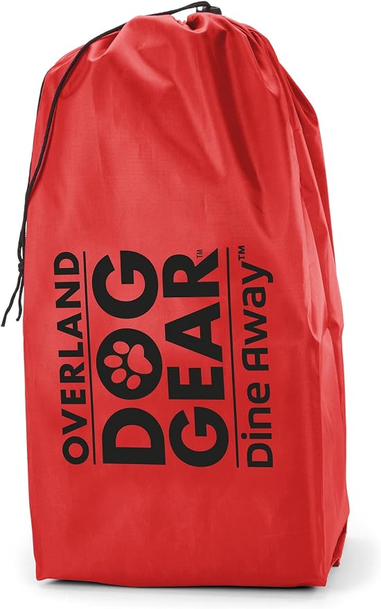 Mobile Dog Gear, Dine Away Dog Travel Bag for Medium and Large Dogs, Includes Lined Food Carriers and 2 Collapsible Dog Bowl, Collapsible Scooper and Placemat, Red - Image 6