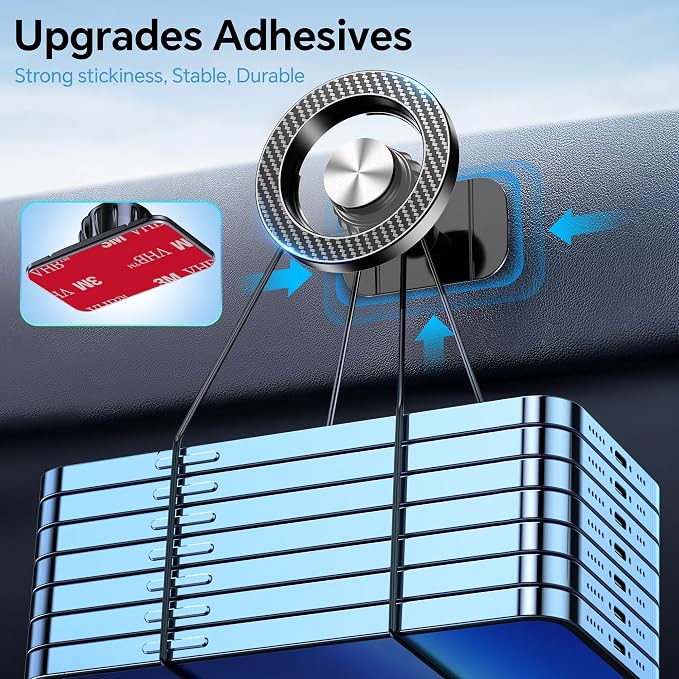 for Magsafe Car Mount【20 Strong Magnets】Magnetic Phone Holder for Car Phone Holder Mount Dash Mounted Holders Cell Phone Holders for Your Car Accessories for Women Men for iPhone 17 16 15 14 - Image 5