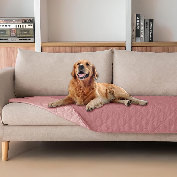 gogobunny Waterproof Blanket, Couch Covers for Dogs, Reversible Protector | 3X Stronger Leakproof, Scratch Proof Durable Furniture Protection, Stain Resistant, Washable, 30x70 Inch Dark/Light Pink by gogobunny