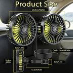 Car Backseat Fans for Backseat Kids, Usb Car Headrest Fan for Car Back Seat | (No Battery) - Image 3