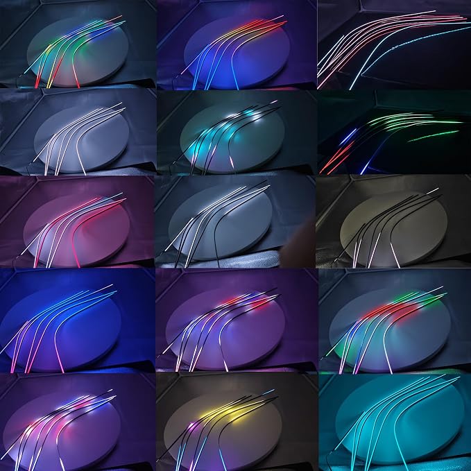Dreamcolor Acrylic Interior Car LED Strip Light, RGB 10 in 1 Fiber Optic Ambient Lighting Kits, 16 Million Colors Sound Active Function Car Neon Lights with Wireless APP - Image 4