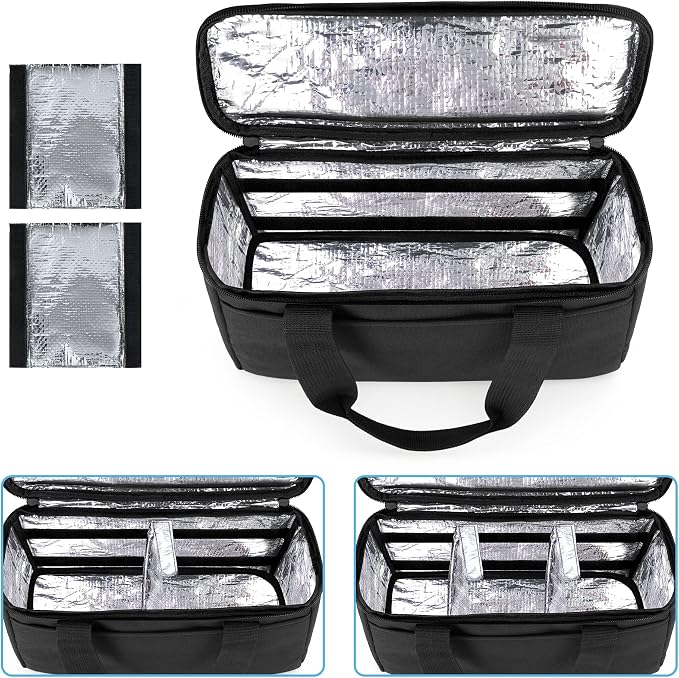 Trunab Insulated Medicine Storage Bag Travel Pill Bottle Organizer,Black | Medication Bag for Prescription, Insulin, Supplements or Medical Supplies,Bag Only - Image 3