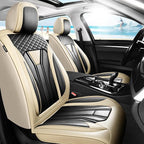Fit Corolla Premium Leather Car Seat Covers for Toyota Corolla 2000-2025 2026 - Waterproof，Breathable，All-Weather Seat Cushion Protecto & Airbag Compatible, Full Set Beige&Black by Unknown