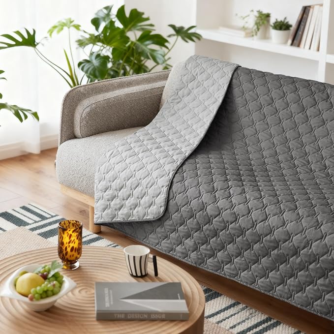 gogobunny 100% Double-Sided Waterproof Dog Bed Cover Pet Blanket Sofa Couch Furniture Protector for Puppy Large Dog Cat, Reversible (82x120 Inch (Pack of 1), Dark Grey/Light Grey) - Image 9