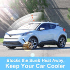 Windshield Sun Shade for for 2018-2023 Toyota CHR Accessories | Full covered, Foldable & Durable, Block UV Rays, Reduce Heat, Easy to install, Keep Car Cooler - Image 6