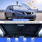Car Windshield Sun Shade Umbrella for Nissan Rogue 2014-2020 | 2026 Upgraded,Custom-Fit Umbrella Sunshade,Easy Install,UV Protection & Heat Reflective,Keep Interior Cooler with Storage Bag - Image 3