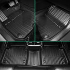 Floor Mats & Cargo Mat for Honda CR-V 2020-2022 Hybrid Only | All Weather Protection TPE Floor Liners 1st & 2nd Row & Trunk Mat Full Set, Black - Image 3