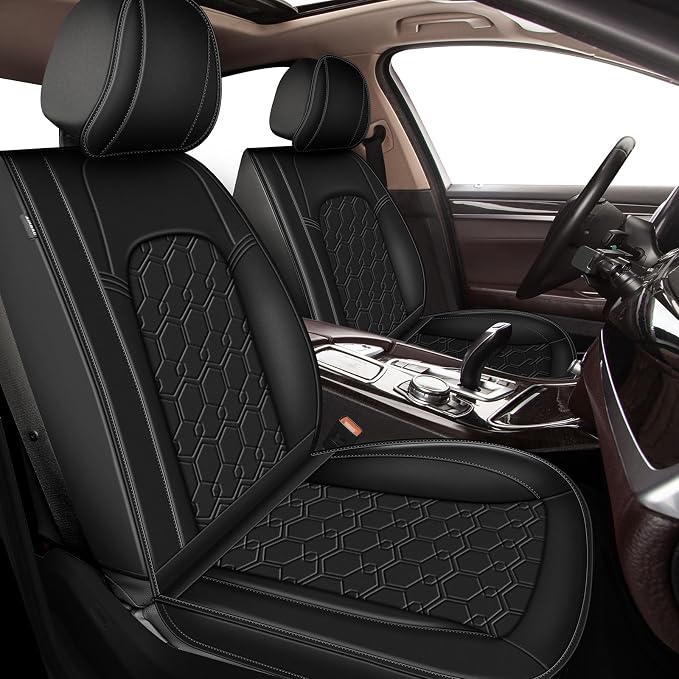 Car Seat Covers for Toyota 4Runner 2003-2026 2027 Full Set Faux Leather | Waterproof Breathable Scratch Resistant 360° Wrap Airbag Compatible Easy Clean (5 Seats,Black) by ShieldYourSeats