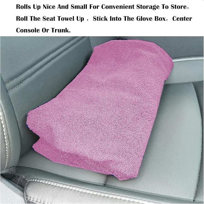 Car Seat Cover Protector Front Seats,for Gym Workout,Running,Swimming,Beach and Hiking,Waterproof Sweat Towel Bucket Seat Covers for Cars SUV Trucks (Pink, 1Pcs) - Image 6