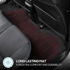 BDK ProLiner Car Floor Mats for Cars Trucks SUV 3pc All-Weather Burgundy | Heavy Duty Rubber Liners with Universal Trimmable Fit, Durable Waterproof Vehicle Auto Floor Mats Channels Burgundy Red - Image 8
