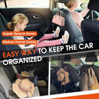Car Headrest Hooks for Purses and Bags, Upgraded 2 in 1 Cars Back Seat Head Rest Hanger Vehicle Leather Organizer Storage Holder Hook Matching Cars Interior, 2-Pack, Beige - Image 6