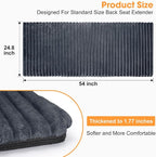 FURTIME Backseat Pet Bed Mat, Non-Slip Washable Dog Bed for Car Back Seat | Travel Pet Mat with Removable Cover, Dog Seat Covers Protector Fit for Backseat Extenders and Trucks SUVs, 54"x 24.8", Grey - Image 4