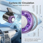 2026 Clip-on Car Air Conditioner Fan,Neck-style ice compress fan,with LED Display,360° Rotatable, 200 Speed Settings, Rechargeable Handheld Device,Suitable for Vehicles,waist,Office,Outdoor Use - Image 3
