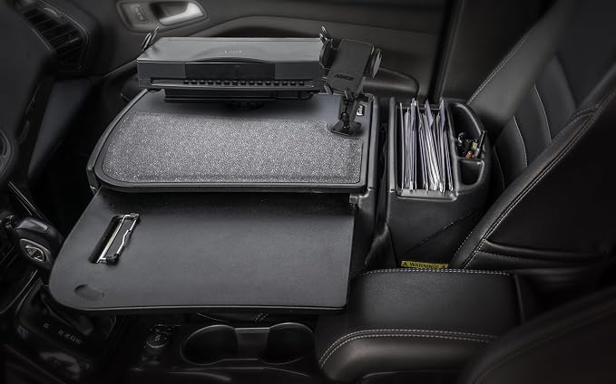 AutoExec AE-GMCD-PI-PM-PS-BT GripMaster Car Desk for Your Vehicle Workstation and Mobile Office, Black with 400 watt Power Inverter, Phone Mount and Printer Stand | 400 Watt Power Inverter, Phone Mount, Printer Stand, Vehicle Workstation and Mobile Office - Image 2
