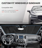 Pigenius Windshield Sunshade for Honda Accord Coupe 2016-2017 with Automatic High Beams - AstraGuard - Image 2