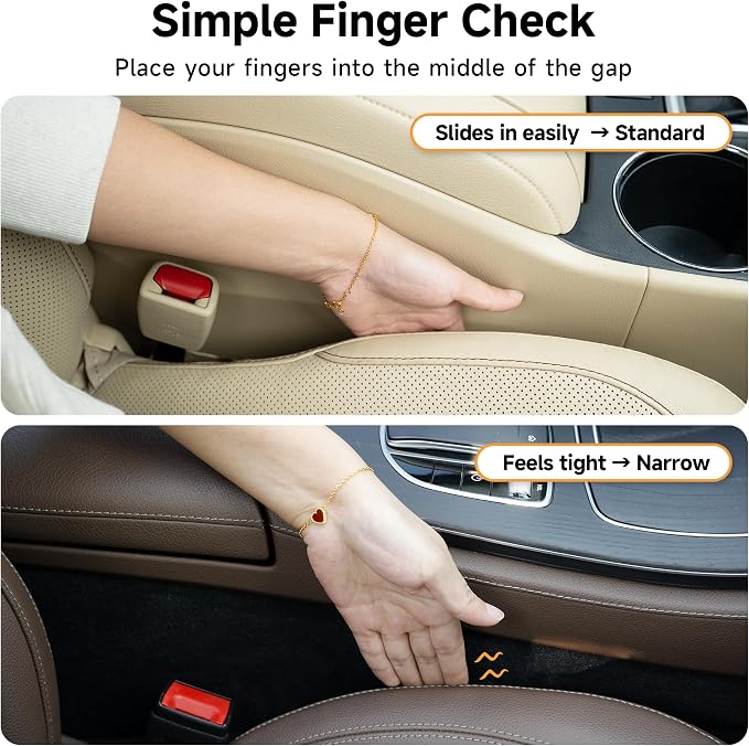 Givifive Car Seat Gap Filler Organizer Soft Foam 3IN1 Storage Slot & Hook | 2 Pack Seat Side Gap Filler Plug Universal Fit Interior Accessory for Car SUV Truck Seat & Console Gap Blocker (Narrow Black) - Image 5