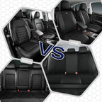 Skechers Air-Cooled Memory Foam Seat Covers,Mesh Thick Car Seat Covers,Piping Leather Car Seat Cover,Airbag Compatible,Automotive Comfort for Most Cars, Vans, Trucks, SUV(Black, Full Set) - Image 6