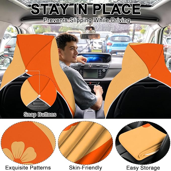 2 Pack Car Towels Seat Cover with Storage Bag, Multifunctional Microfiber Towel for Gym Outdoor Sport Running,Picnic, Beach, Pet Dog Travel,Fits Car SUV Truck (Flora Balance) - Image 4