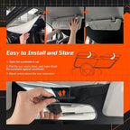 Custom Fit Windshield Sun Shade for Volvo XC60 2018-2025 - Full Coverage, 210T Reflective Fabric, Double-Layer Design - Blocks 99% UV Rays, Keeps Car Cool, Easy to Install and Store, Pack of 1 - Image 5