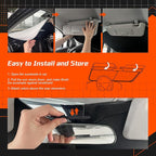 Custom Fit Windshield Sun Shade for Le-xus is Sedan IS350 IS300 IS250 IS200t 2014-2020 - Full Coverage, 210T Reflective Fabric, Double-Layer Design - Keeps Car Cool, Easy to Install and Store - Image 5