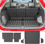 powoq Cargo Mat & Backrest Mat Compatible with 2018-2024 Chevrolet Equinox | TPE All Weather Protection Replacement for 2018-2024 Chevy Equinox GMC Terrain Accessories (Trunk Mat+Backrest Mats) by powoq
